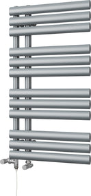 Percival - Silver Dual Fuel Towel Rail H884mm x W500mm Standard