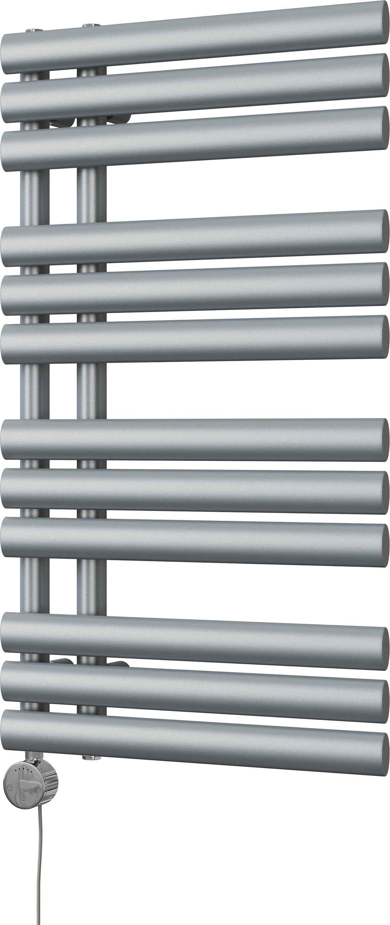 Percival - Silver Electric Towel Rail H884mm x W500mm 300w Thermostatic