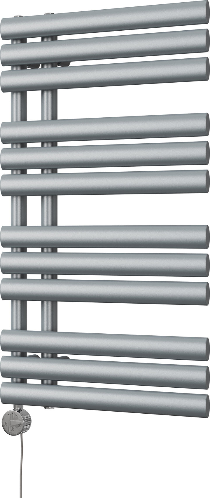 Percival - Silver Electric Towel Rail H884mm x W500mm 300w Thermostatic