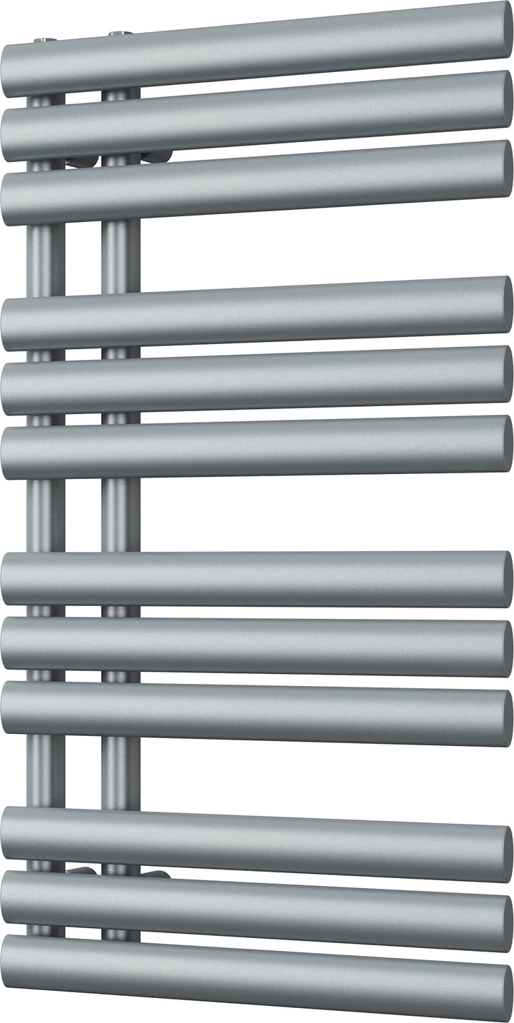 Percival - Silver Towel Radiator - H884mm x W500mm