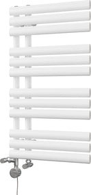 Percival - White Dual Fuel Towel Rail H884mm x W500mm Thermostatic