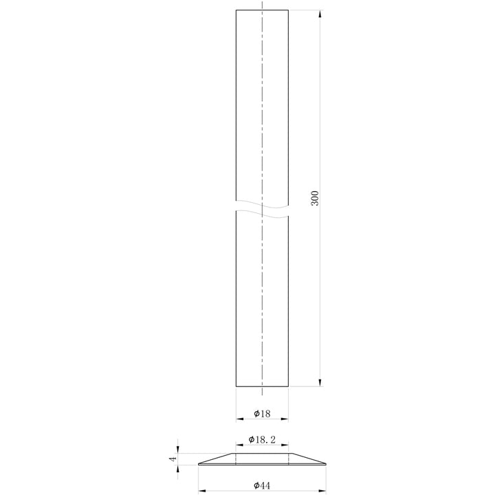 Talus - Natural Pewter Matte Pipe Covers 300mm