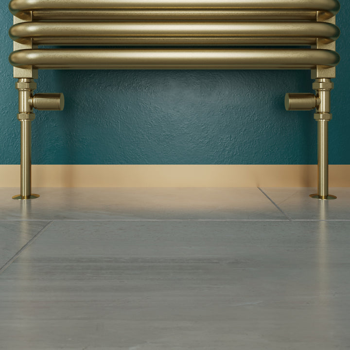 Talus -  Brushed Brass Brushed Alloy Metal Snap On Pipe Covers 300mm