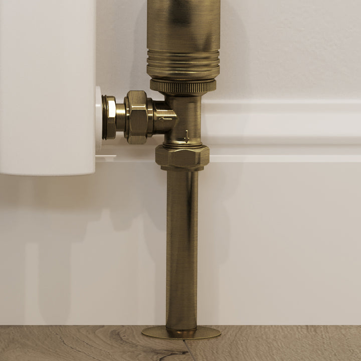 Talus - Antique Brass Brushed & Lacquered Alloy Metal Snap On Pipe Covers 200mm