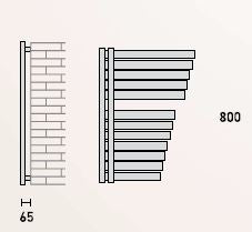 Randa - White Towel Radiator - H800mm x W560mm - Straight