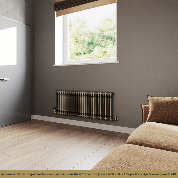Alpha - Raw Metal Column Radiator H500mm x W1164mm 2 Column - Feet Included