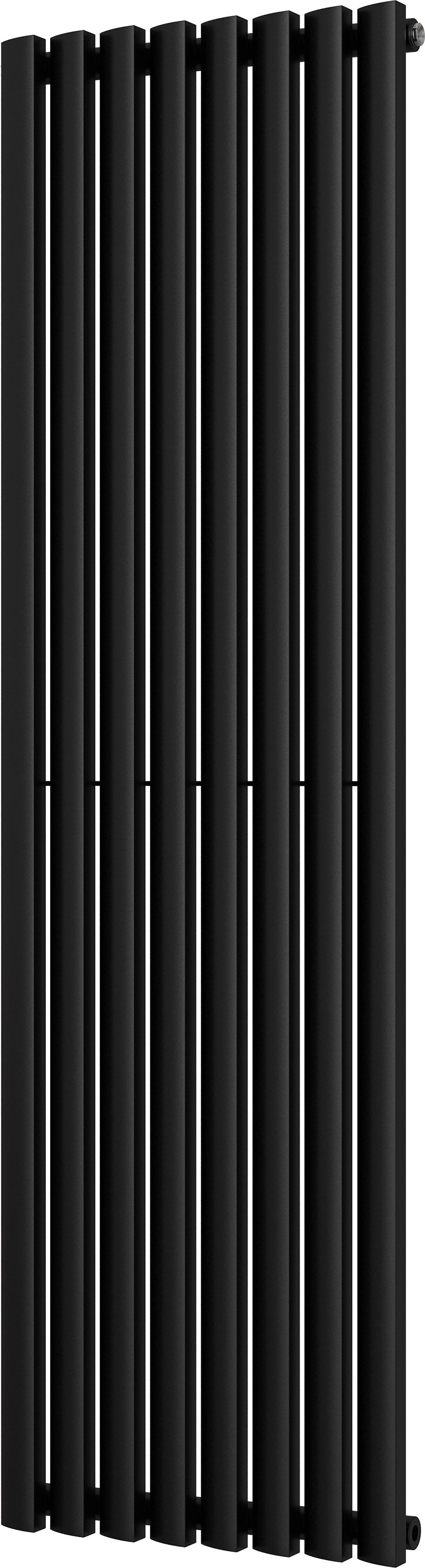 Scalloway - Black Vertical Radiator H1600mm x W475mm Single Panel