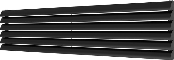 Scalloway - Black Horizontal Radiator H355mm x W1800mm Single Panel