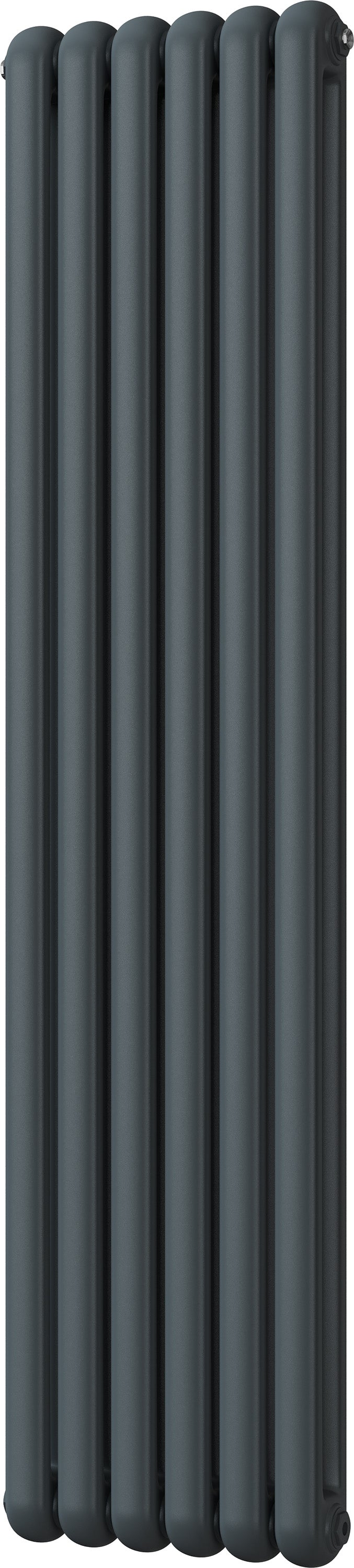 Sherwood - Anthracite Vertical Round Top Column Radiator H1800mm x W437mm 2 Column