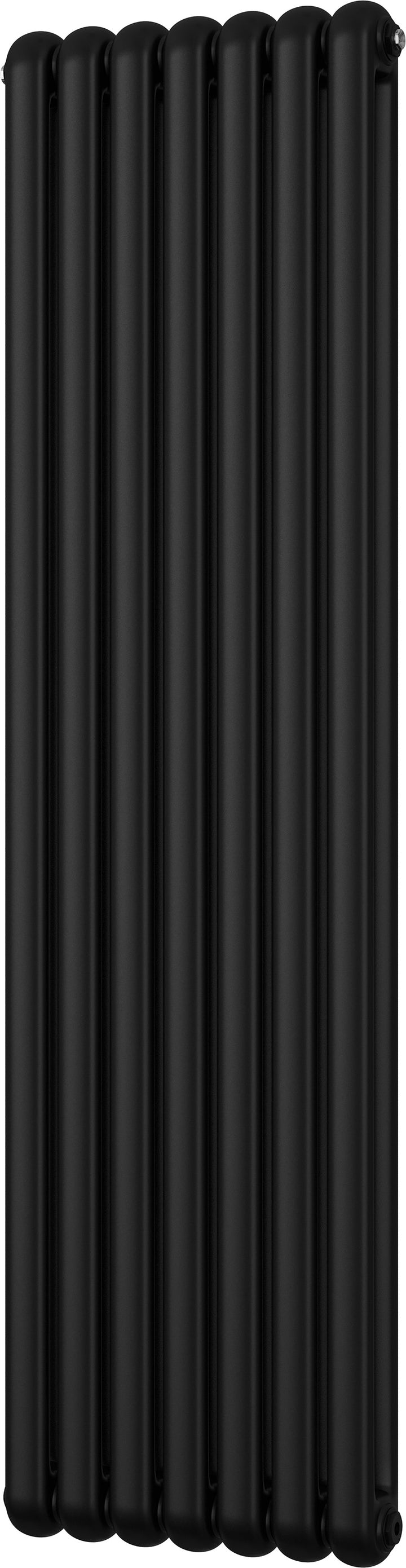 Sherwood - Black Vertical Round Top Column Radiator H1800mm x W507mm 2 Column