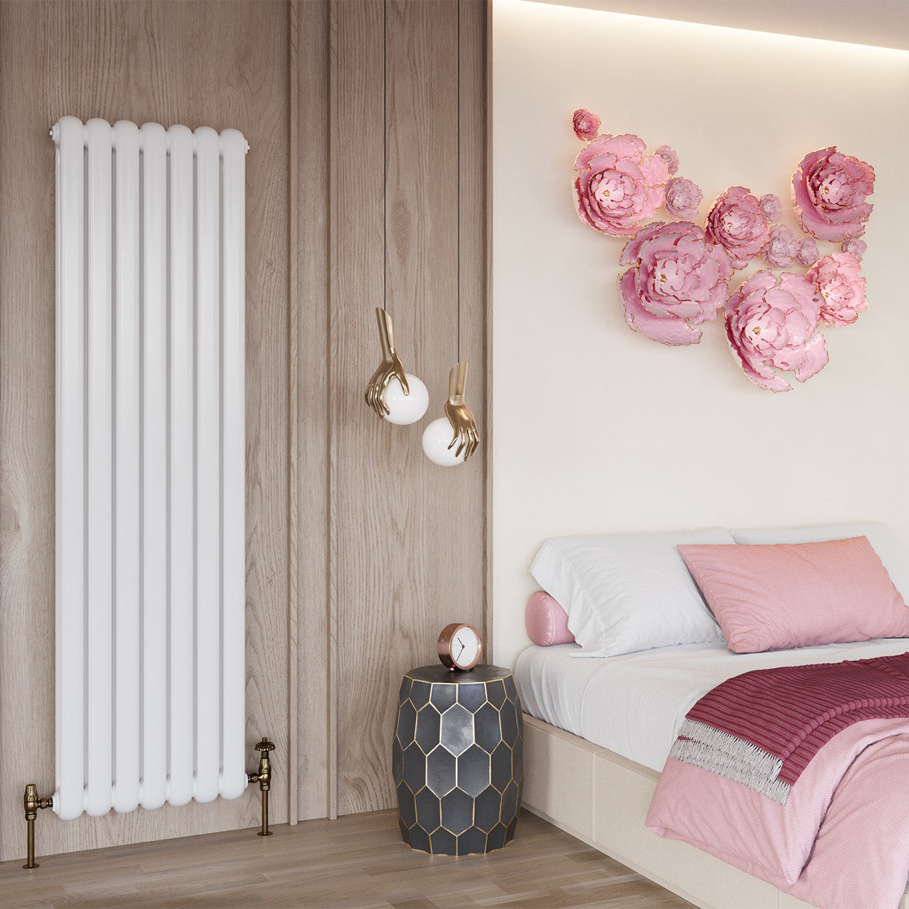 Radiator Rond White Vertical Round Top Column Radiator H1800mm x W507mm 2 Column ...