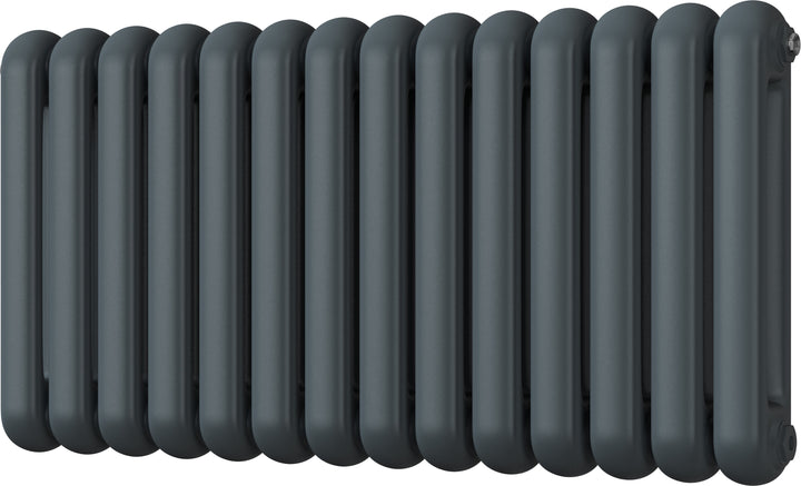 Sherwood - Anthracite Round Top Column Radiator H500mm x W993mm 2 Column