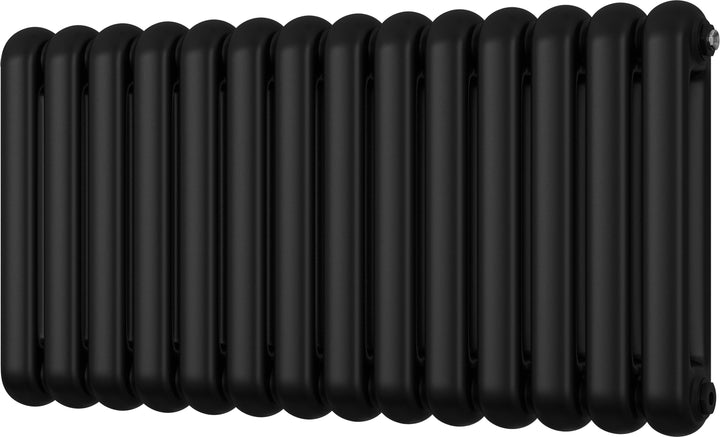 Sherwood - Black Round Top Column Radiator H500mm x W993mm 2 Column