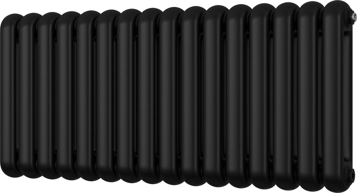 Sherwood - Black Round Top Column Radiator H500mm x W1132mm 2 Column