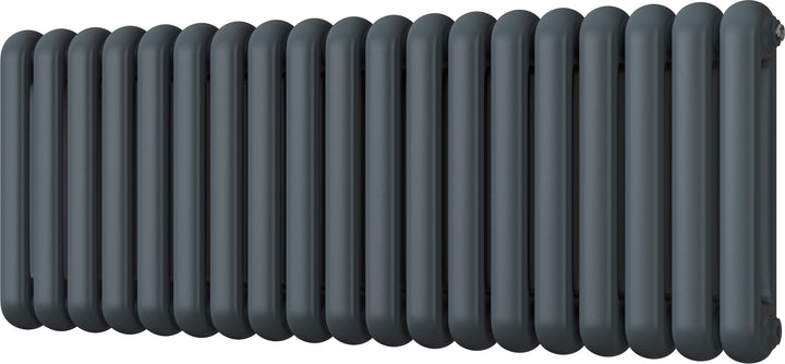 Sherwood - Anthracite Round Top Column Radiator H500mm x W1340mm 2 Column