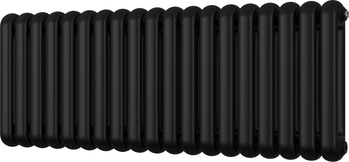 Sherwood - Black Round Top Column Radiator H500mm x W1340mm 2 Column