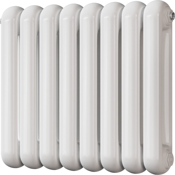 Sherwood - White Round Top Column Radiator H500mm x W576mm 2 Column