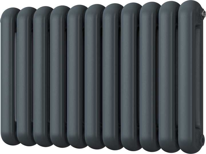 Sherwood - Anthracite Round Top Column Radiator H500mm x W785mm 2 Column