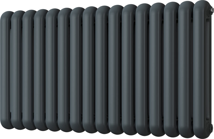 Sherwood - Anthracite Round Top Column Radiator H600mm x W1132mm 2 Column