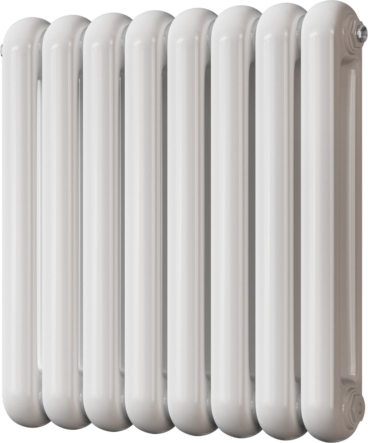 Sherwood - White Round Top Column Radiator H600mm x W576mm 2 Column