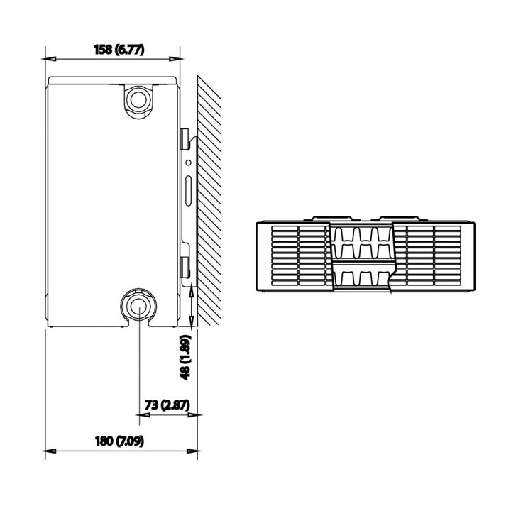 K3 - Type 33 Triple Panel Central Heating Radiator - H600mm x W800mm