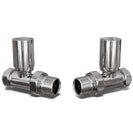 Round - Chrome Radiator Valve Straight Polished 10mm