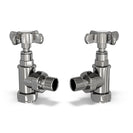 Signature Traditional Chrome Radiator Valve Angled 8mm