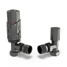 Talus Bold - Black Nickel Thermostatic Radiator Valve & Lockshield Angled 8mm
