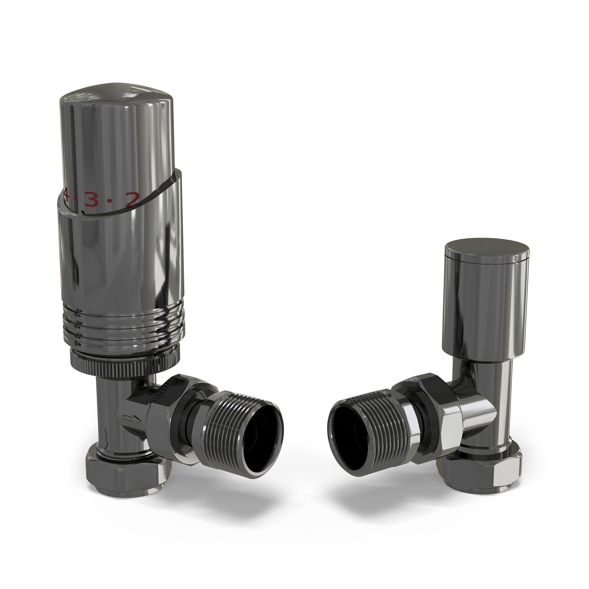 Black Nickel Thermostatic Radiator Valve Angled 8mm - Talus Bold | UK ...