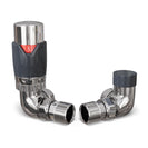 Talus Flair - Anthracite Thermostatic Radiator Valve & Lockshield Corner 8mm