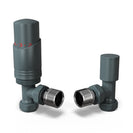 Talus Bold - Anthracite Thermostatic Radiator Valve & Lockshield Angled 10mm