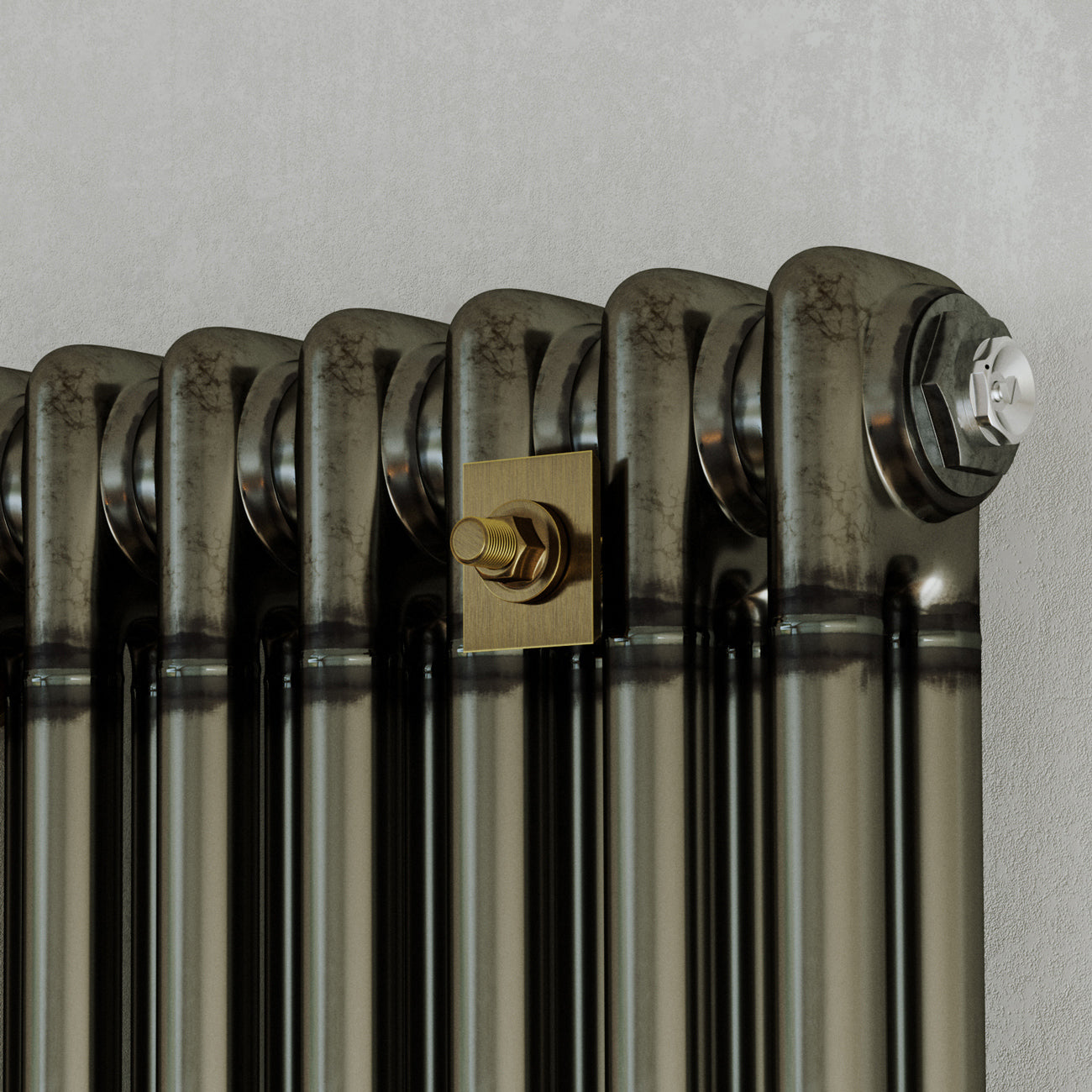Stayco Radiator Antique Brass Radiator Wall Stay - Talus | UK Radiators