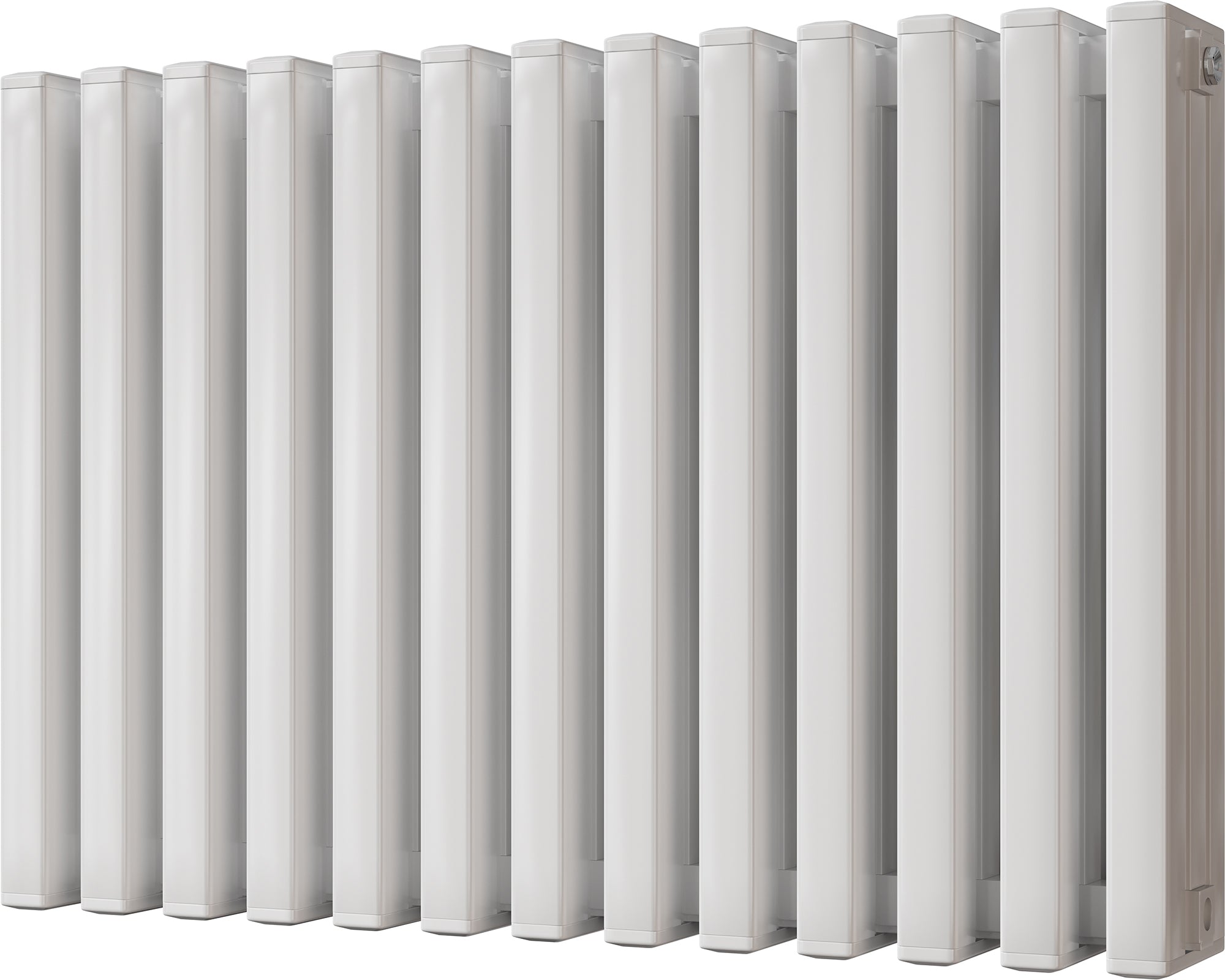 Temple - White Square Tube Column Radiator H600mm x W886mm