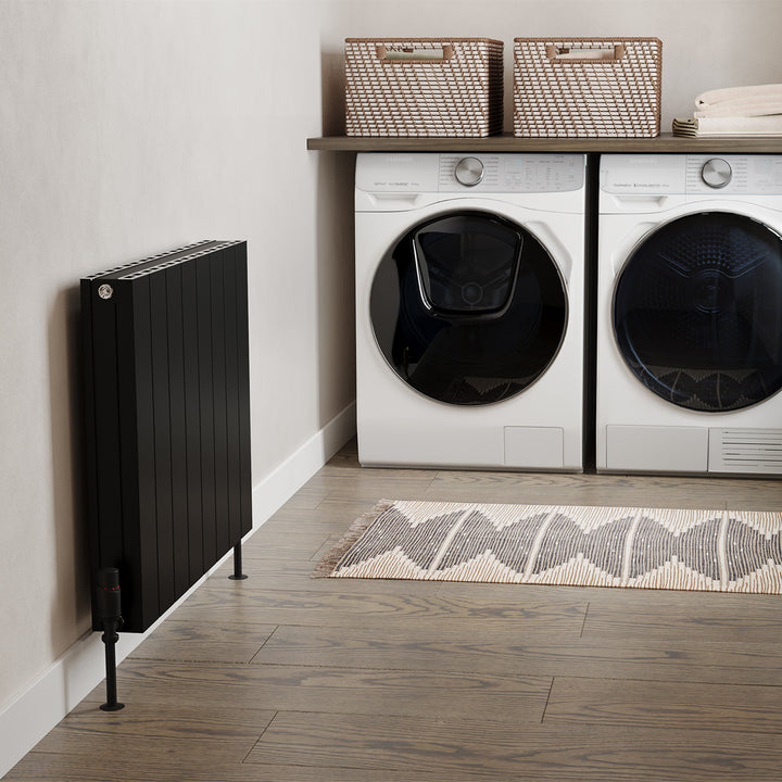 Thetford - Black Horizontal Radiator Double Panel H600mm x W748mm Smooth