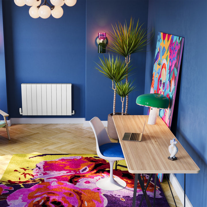 Thetford - White Horizontal Radiator Double Panel H600mm x W936mm Grooved