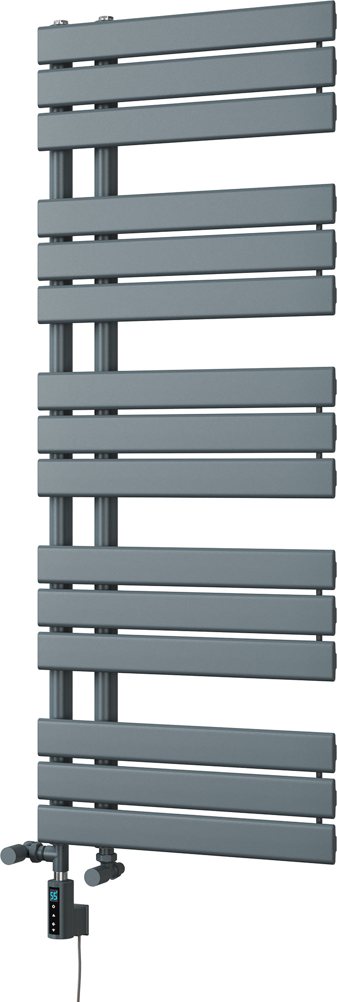 Tristan - Anthracite Dual Fuel Towel Rail H1292mm x W500mm Thermostatic WIFI