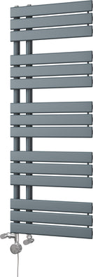 Tristan - Anthracite Dual Fuel Towel Rail H1292mm x W500mm Thermostatic