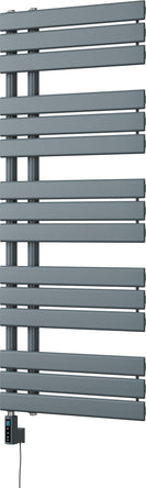 Tristan - Anthracite Electric Towel Rail H1292mm x W500mm 600w Thermostatic WIFI