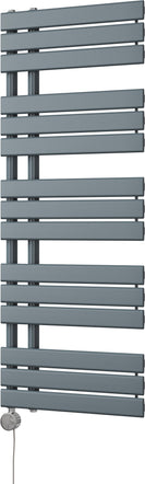 Tristan - Anthracite Electric Towel Rail H1292mm x W500mm 600w Thermostatic