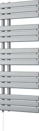 Tristan - Silver Electric Towel Rail H1292mm x W500mm 500w Standard