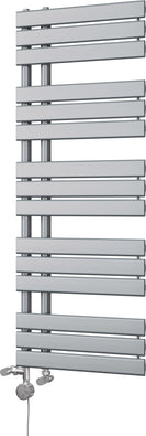 Tristan - Silver Dual Fuel Towel Rail H1292mm x W500mm Thermostatic