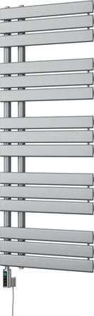 Tristan - Silver Electric Towel Rail H1292mm x W500mm 600w Thermostatic WIFI