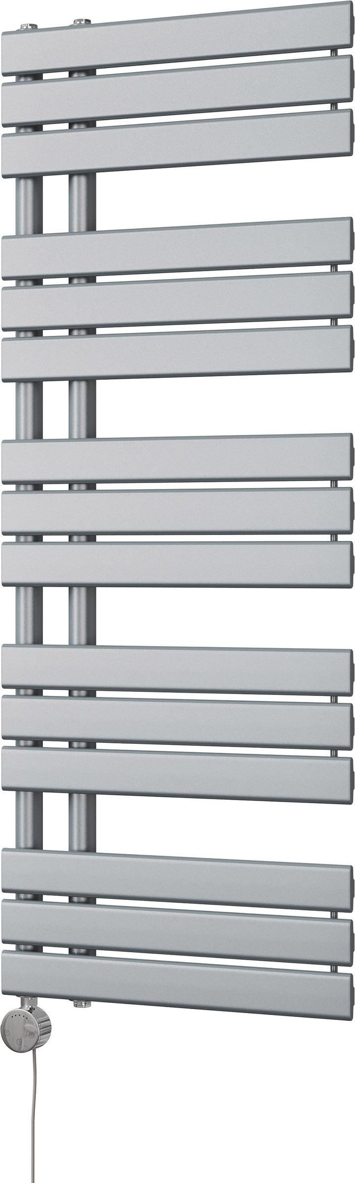 Tristan - Silver Electric Towel Rail H1292mm x W500mm 600w Thermostatic