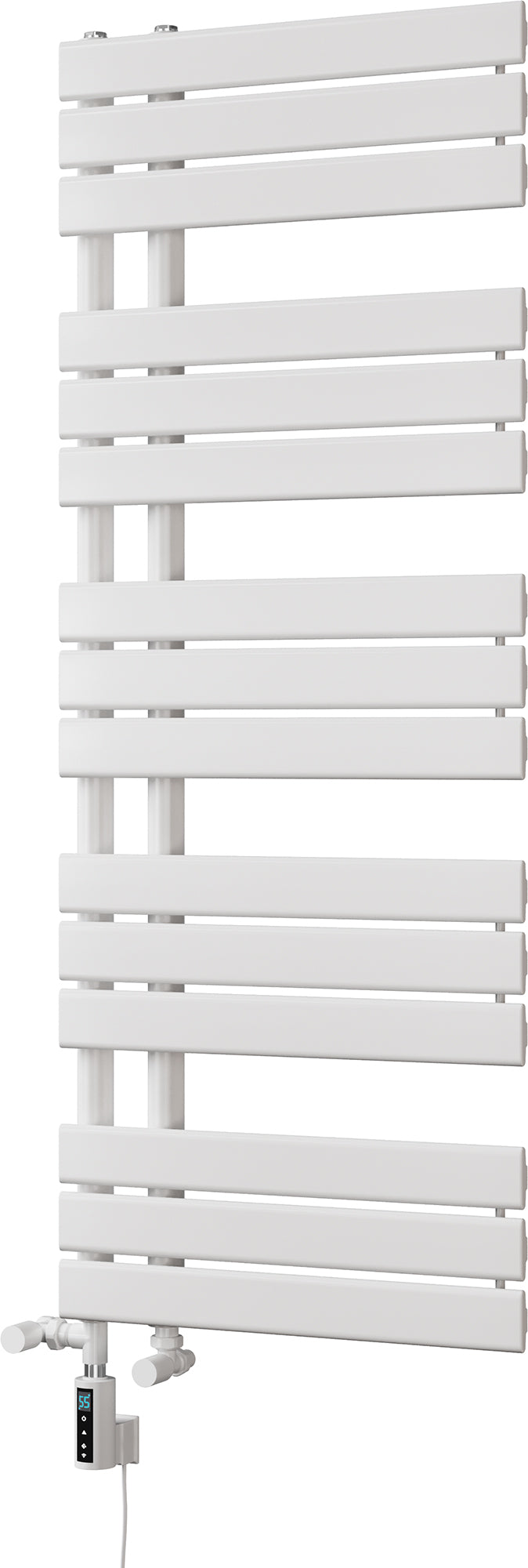 Tristan - White Dual Fuel Towel Rail H1292mm x W500mm Thermostatic WIFI