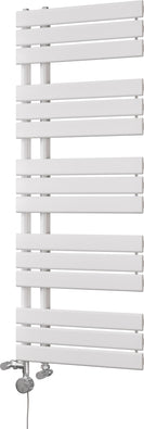 Tristan - White Dual Fuel Towel Rail H1292mm x W500mm Thermostatic