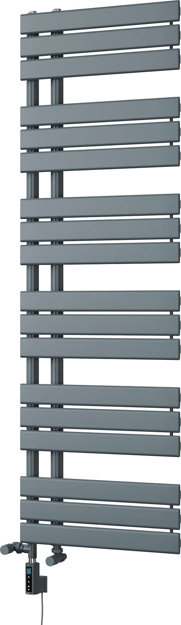 Tristan - Anthracite Dual Fuel Towel Rail H1564mm x W500mm Thermostatic WIFI