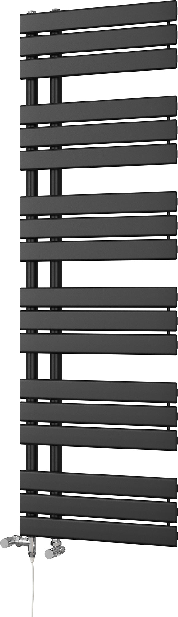 Tristan - Black Dual Fuel Towel Rail H1564mm x W500mm Standard