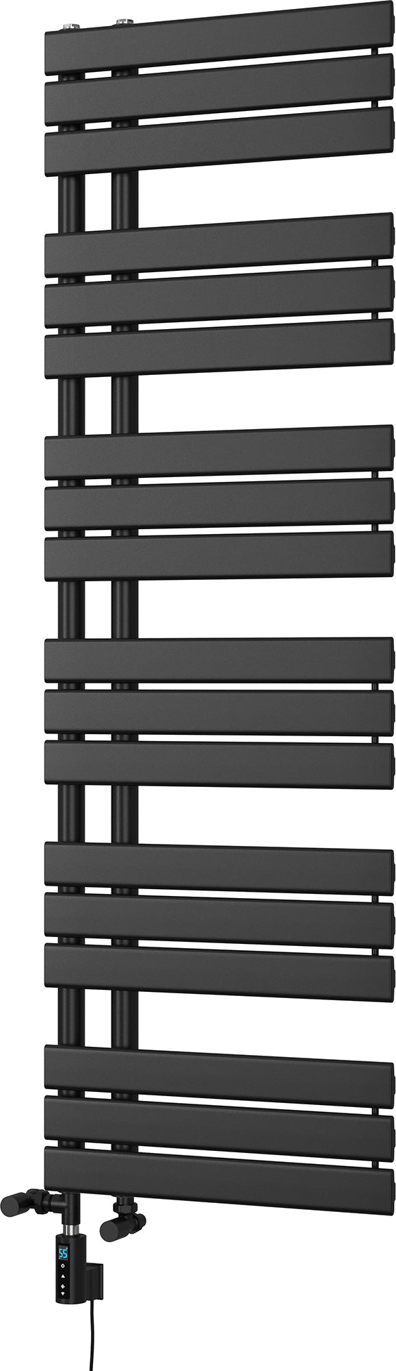 Tristan - Black Dual Fuel Towel Rail H1564mm x W500mm Thermostatic WIFI