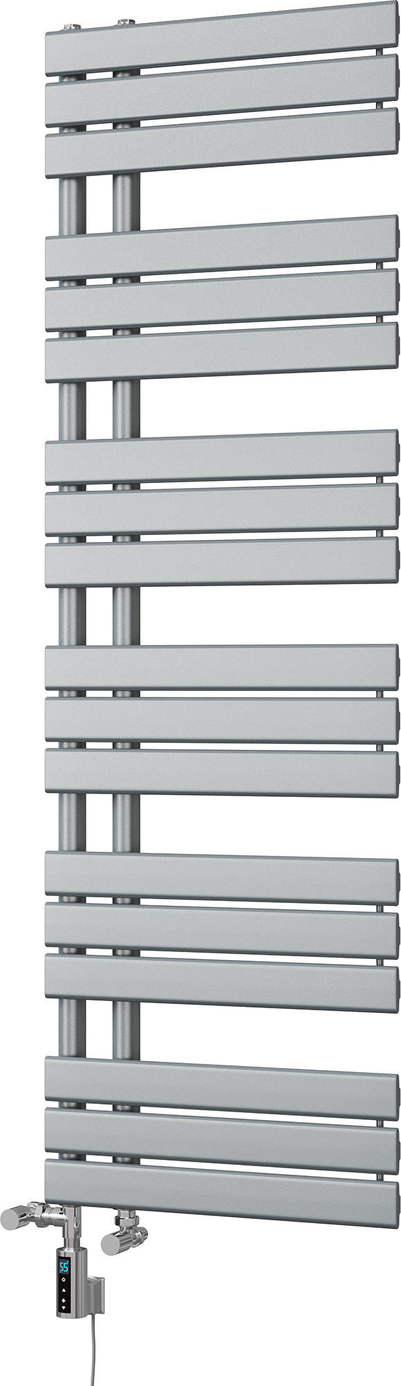 Tristan - Silver Dual Fuel Towel Rail H1564mm x W500mm Thermostatic WIFI