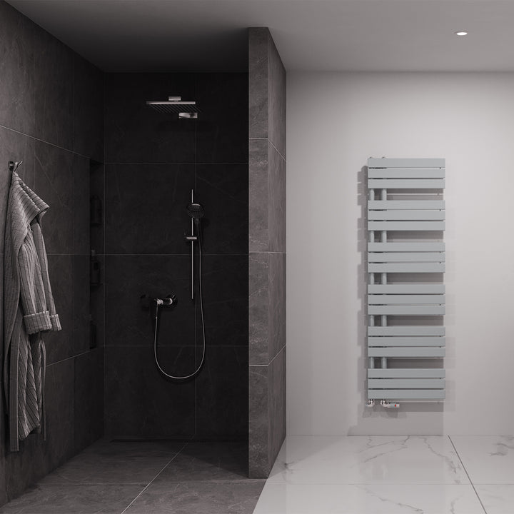 Tristan - Silver Towel Radiator - H1564mm x W500mm